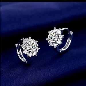 Diamond Huggie Hoop Earrings